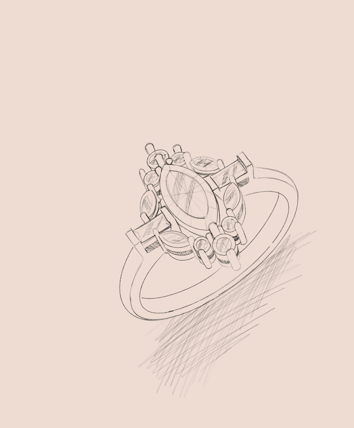 Bague Eugénie — dessin original