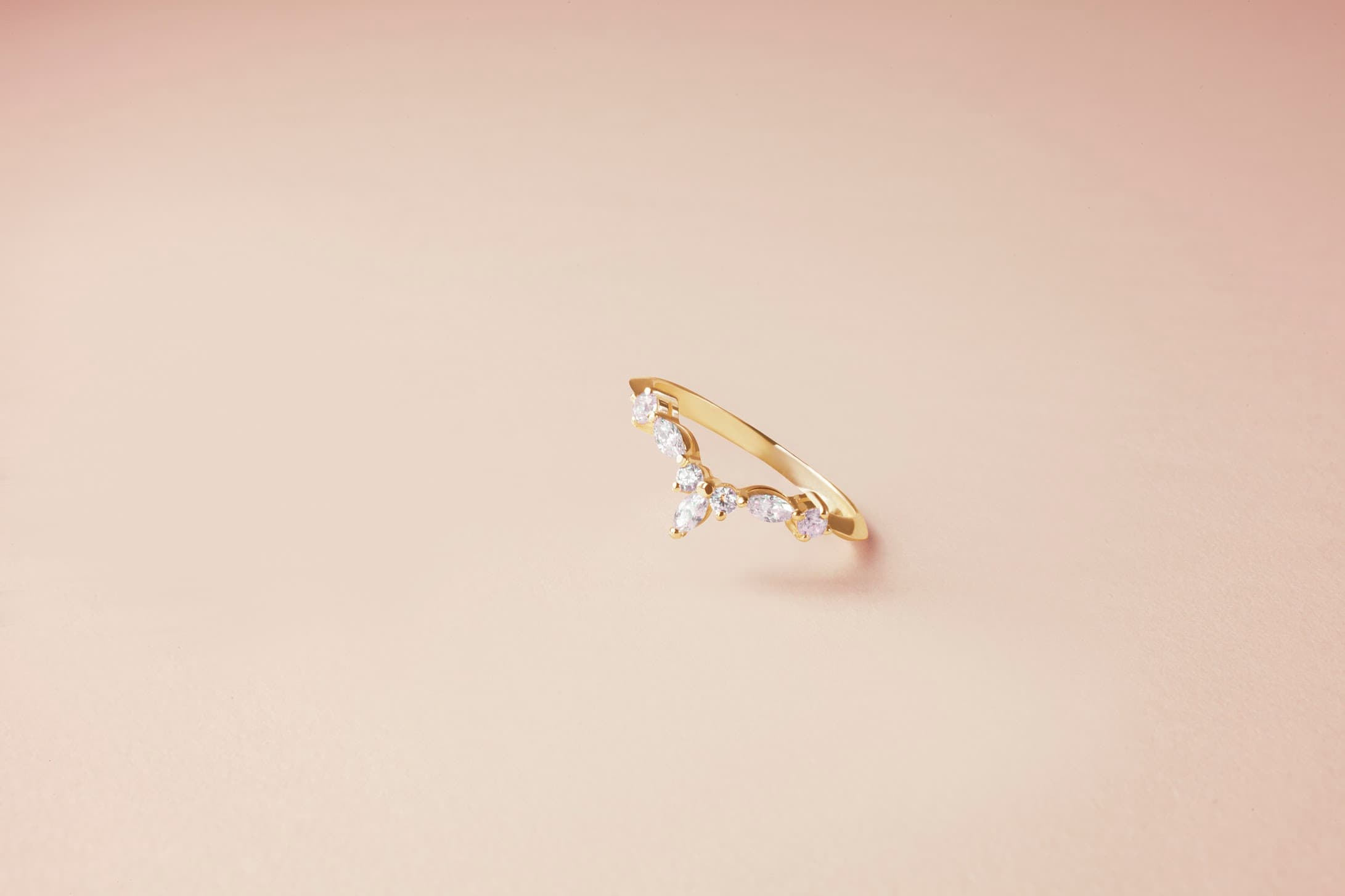 Bague Louise — alliance pavée