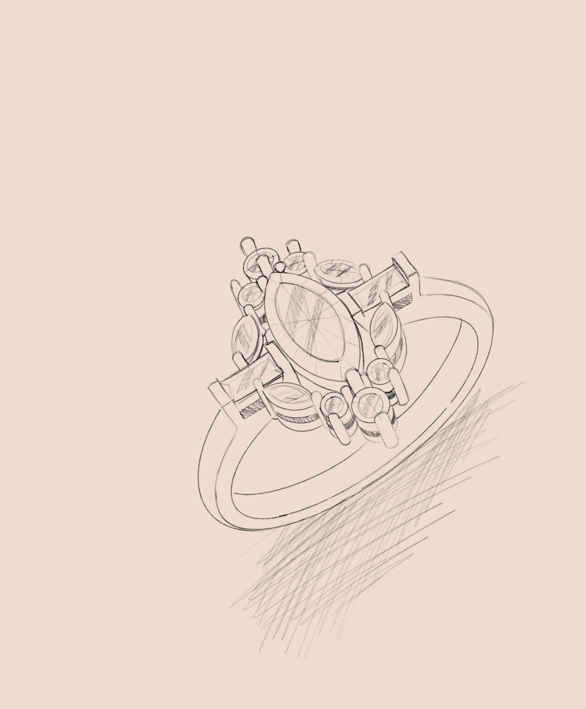 Bague Eugénie — dessin original