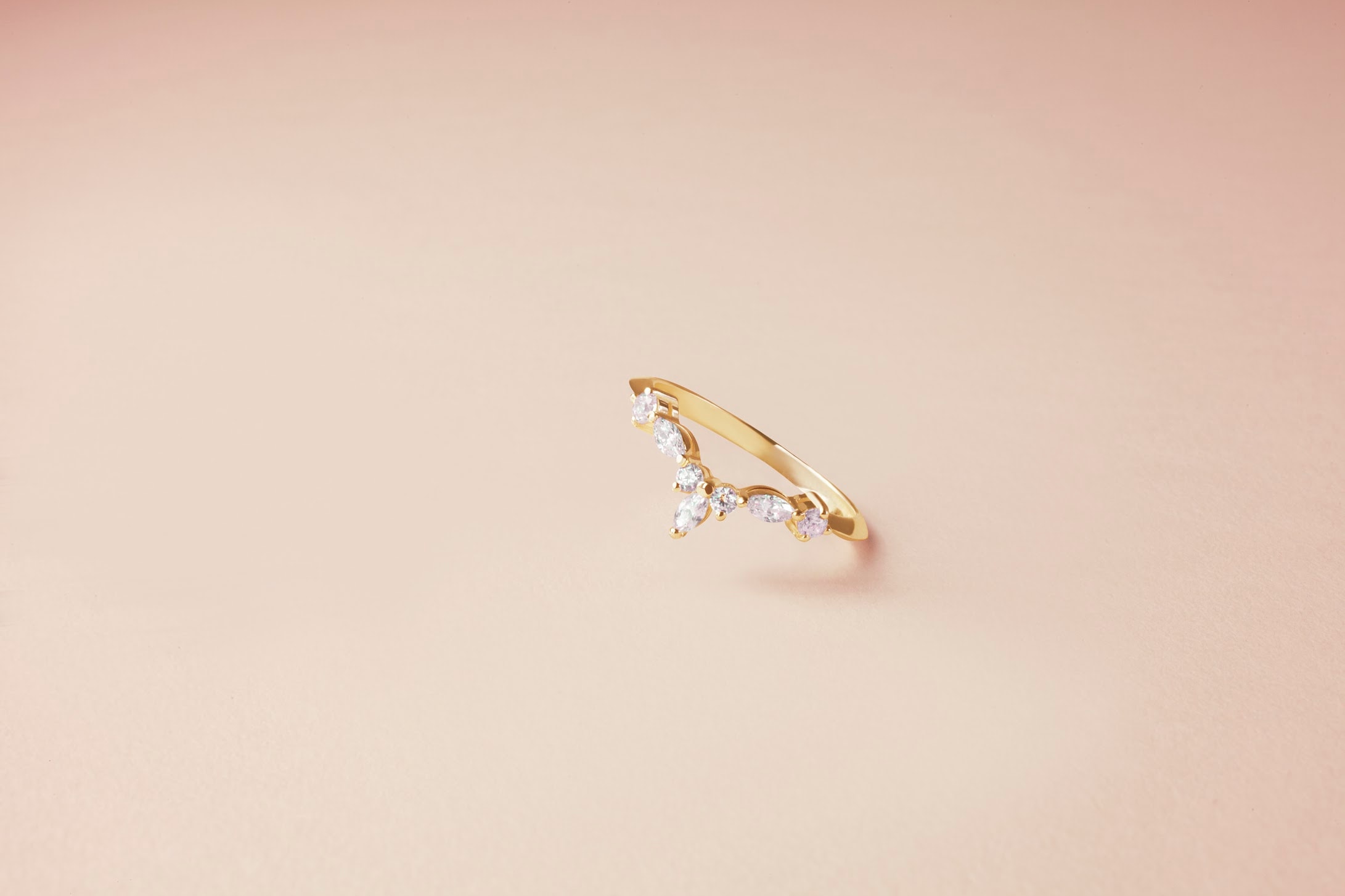 Bague Louise — alliance pavée